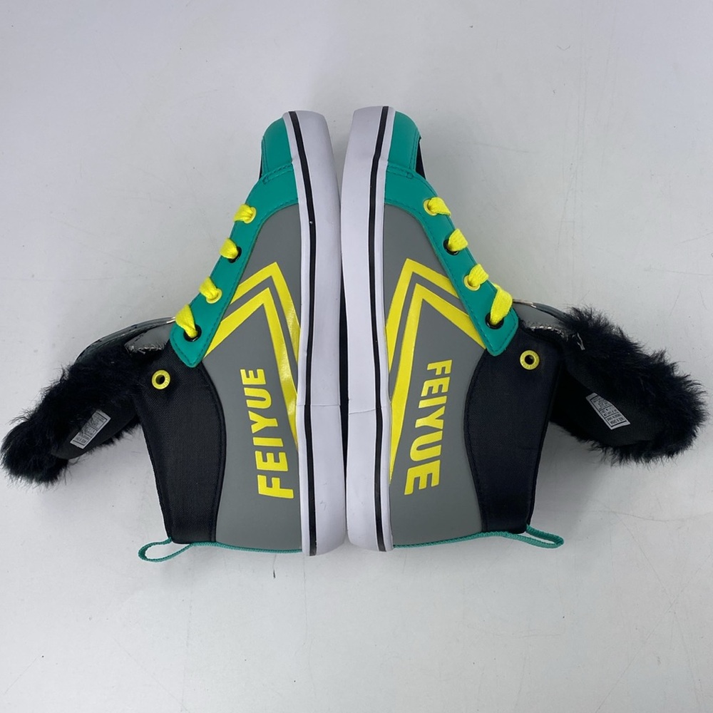 Feiyue Delta Mid Animal (Gorilla) Grey/Yellow/Green Youth Kids Sz 3 NIB - Picture 6 of 10